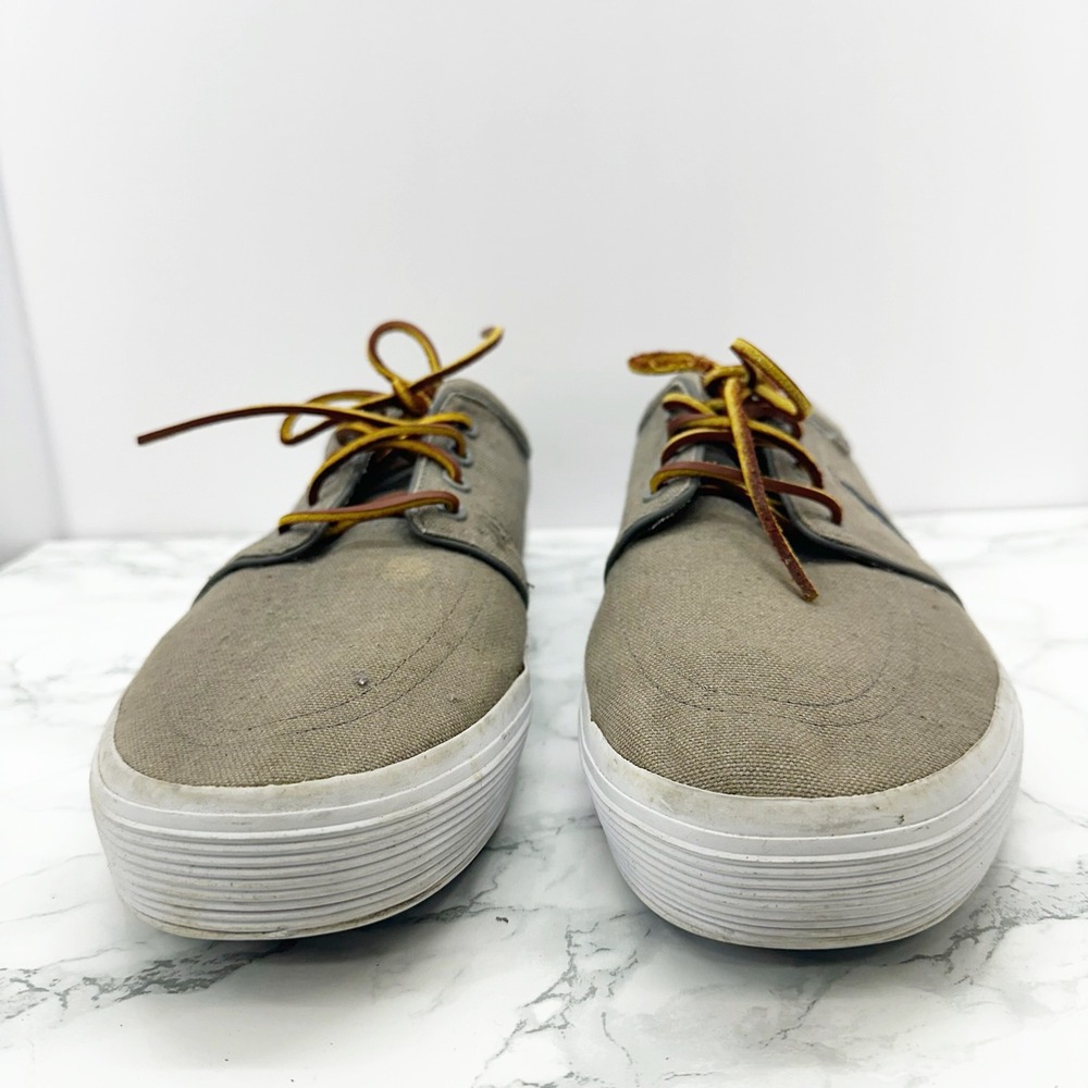 Polo Ralph Lauren Faxon Low Gray Canvas Sneaker Mens 11
